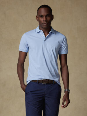 Polo Gareth en jersey ciel