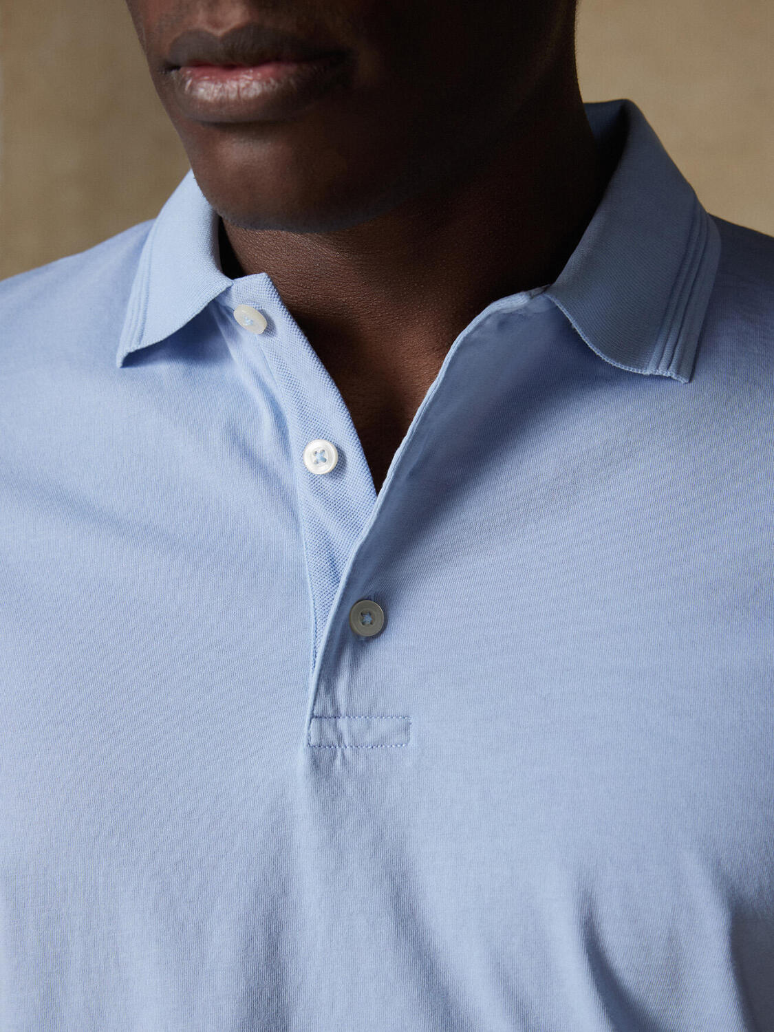 Polo Gareth in jersey blu