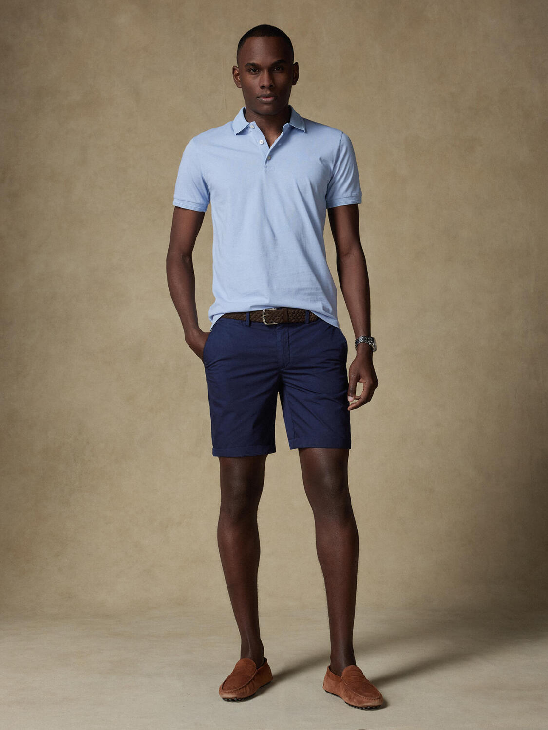 Polo Gareth in jersey blu