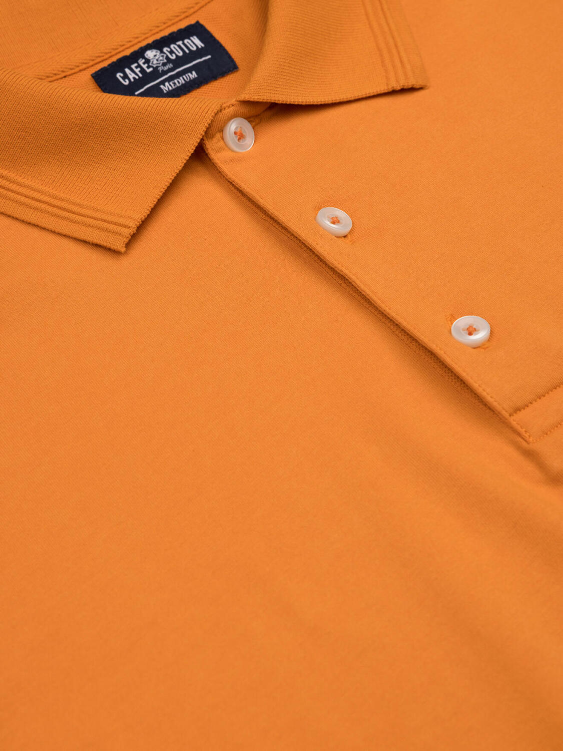 Polo Gareth aus orangefarbenem Jersey