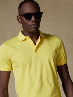 Polo Gareth en jersey jaune