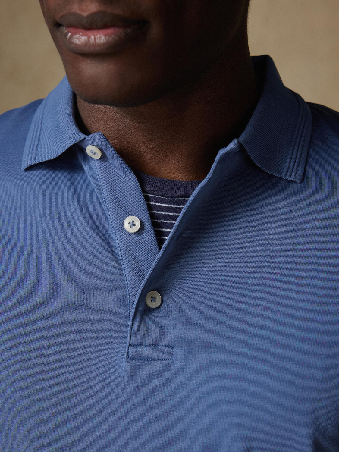 Blue jersey polo Gareth