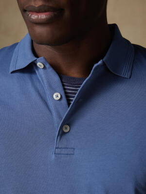 Polo Gareth en jersey bleu