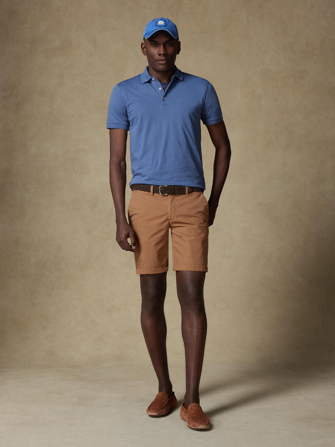 Blue jersey polo Gareth