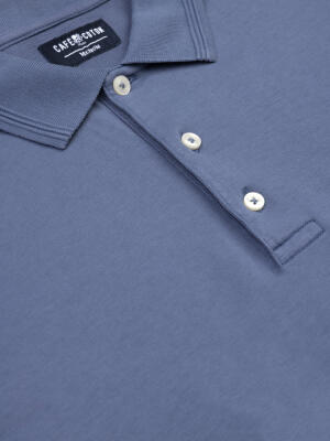 Polo Gareth en jersey bleu