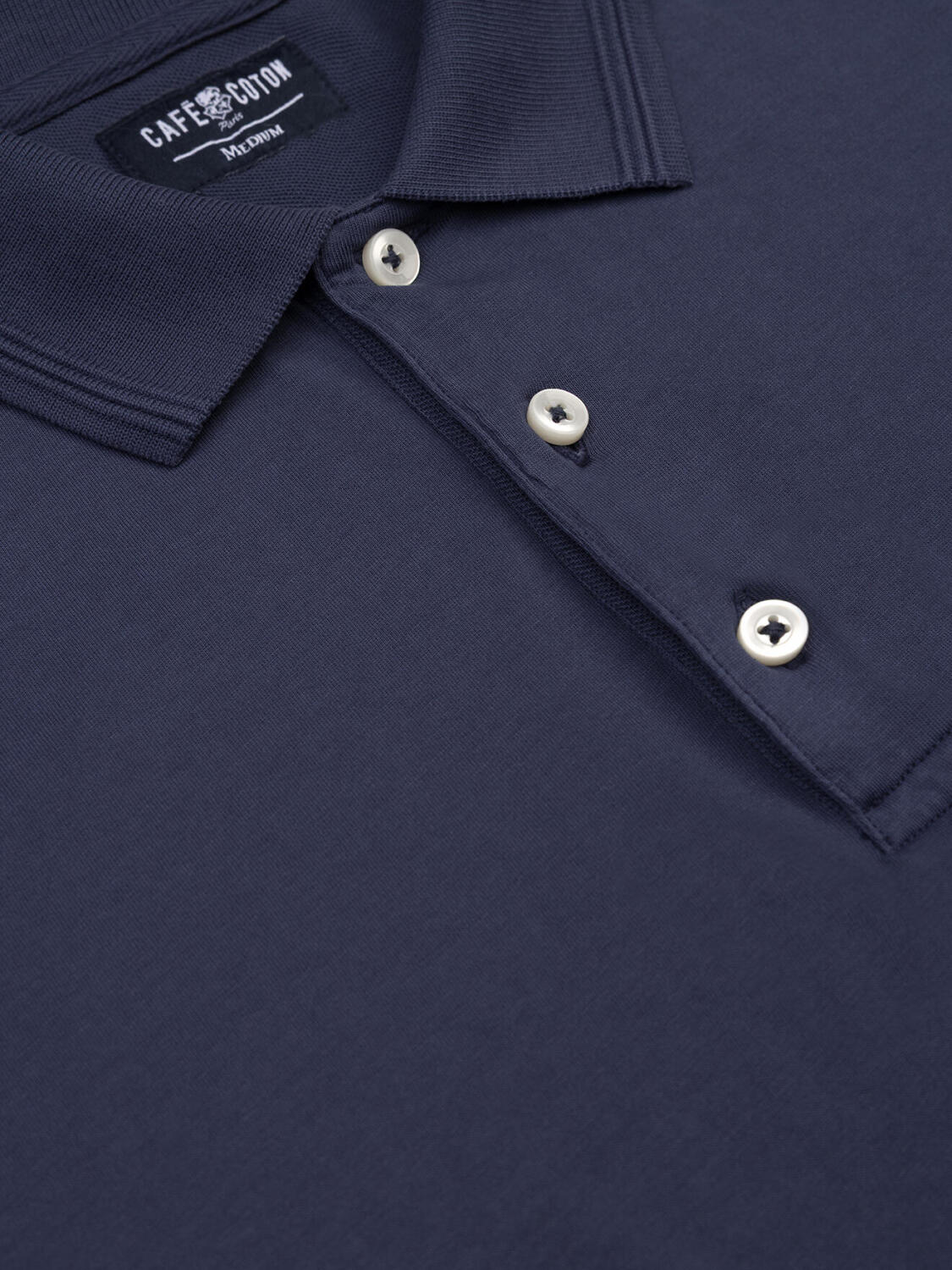 Marineblaues Jersey-Polo Gareth