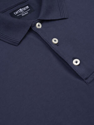 Navy jersey polo Gareth