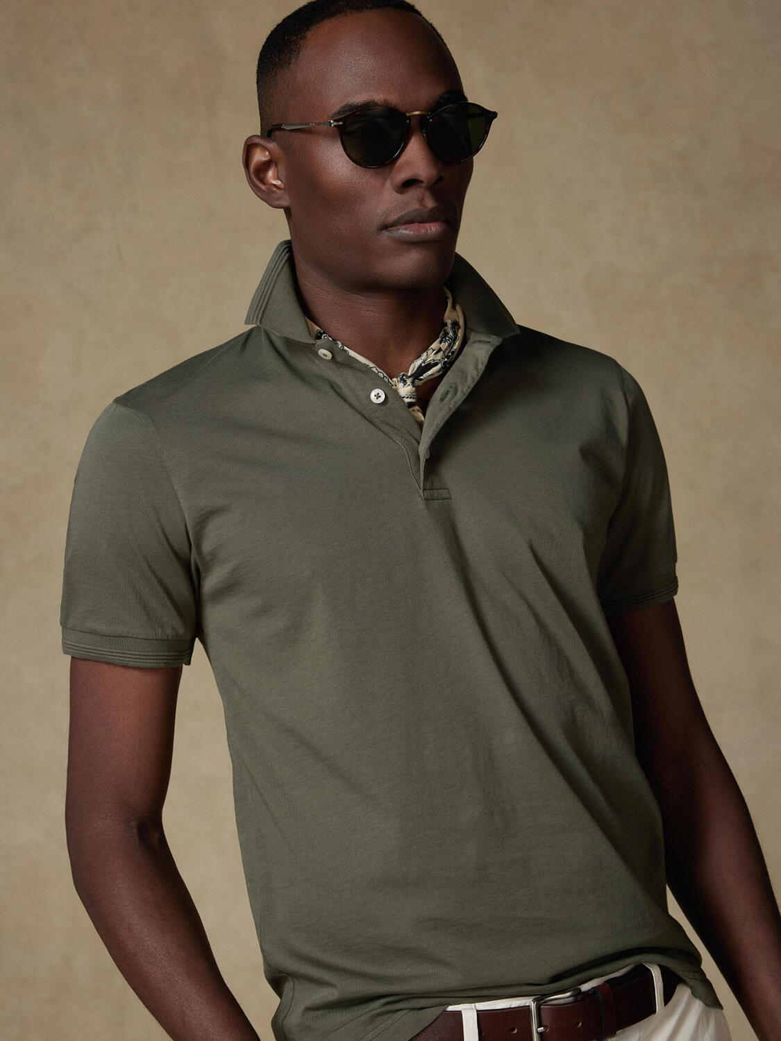 Gareth kaki jersey polo