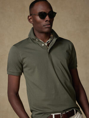 Polo Gareth en jersey kaki