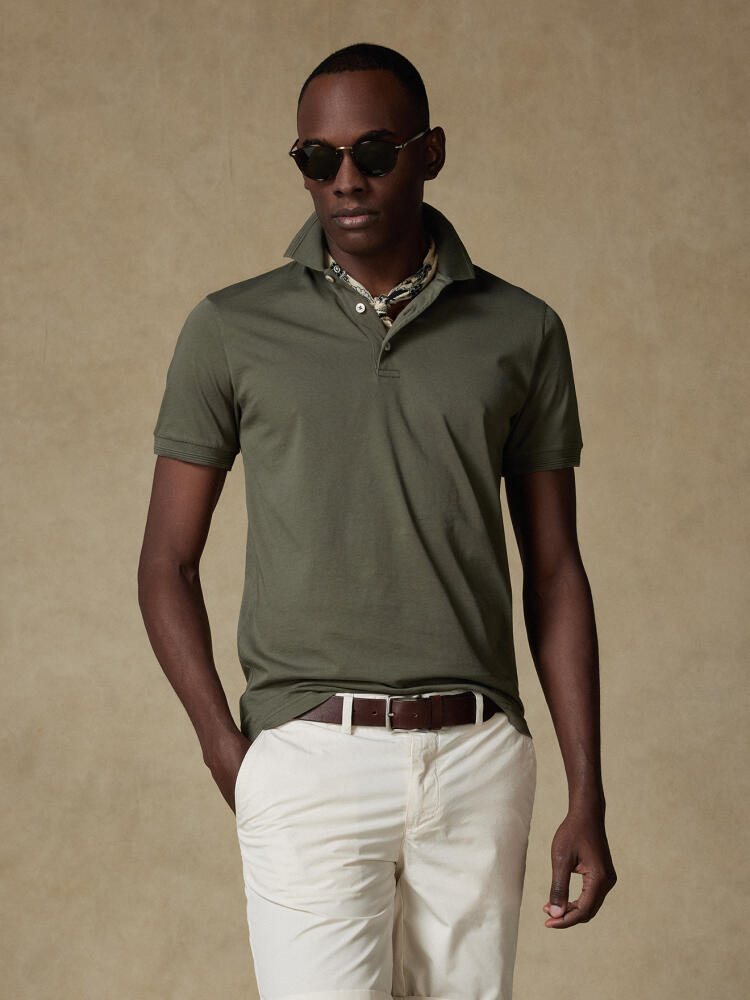 Polo Gareth en jersey kaki