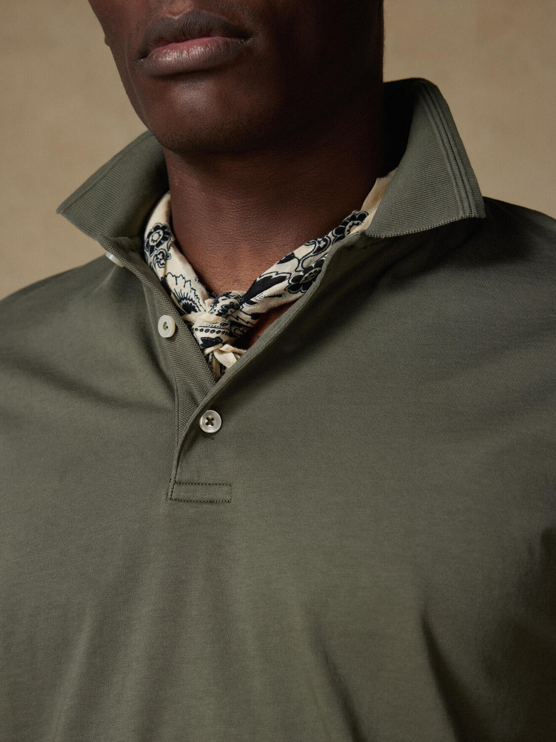 Gareth kaki jersey polo