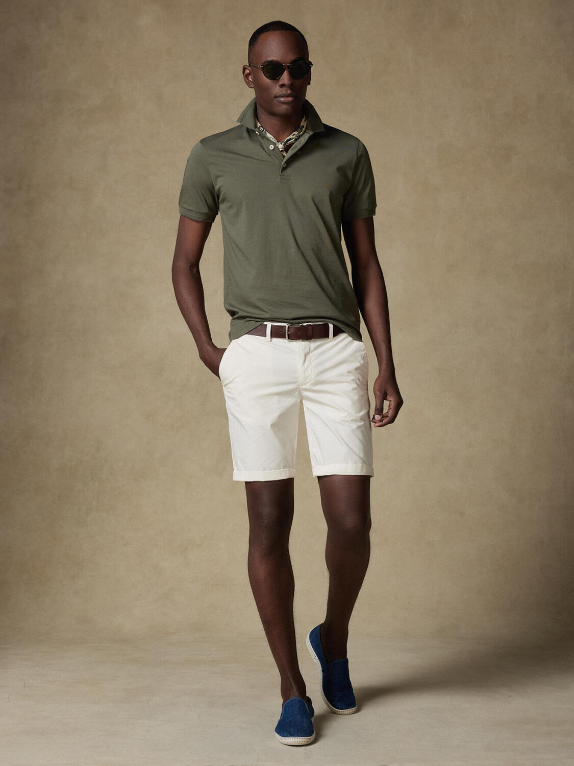 Gareth kaki jersey polo