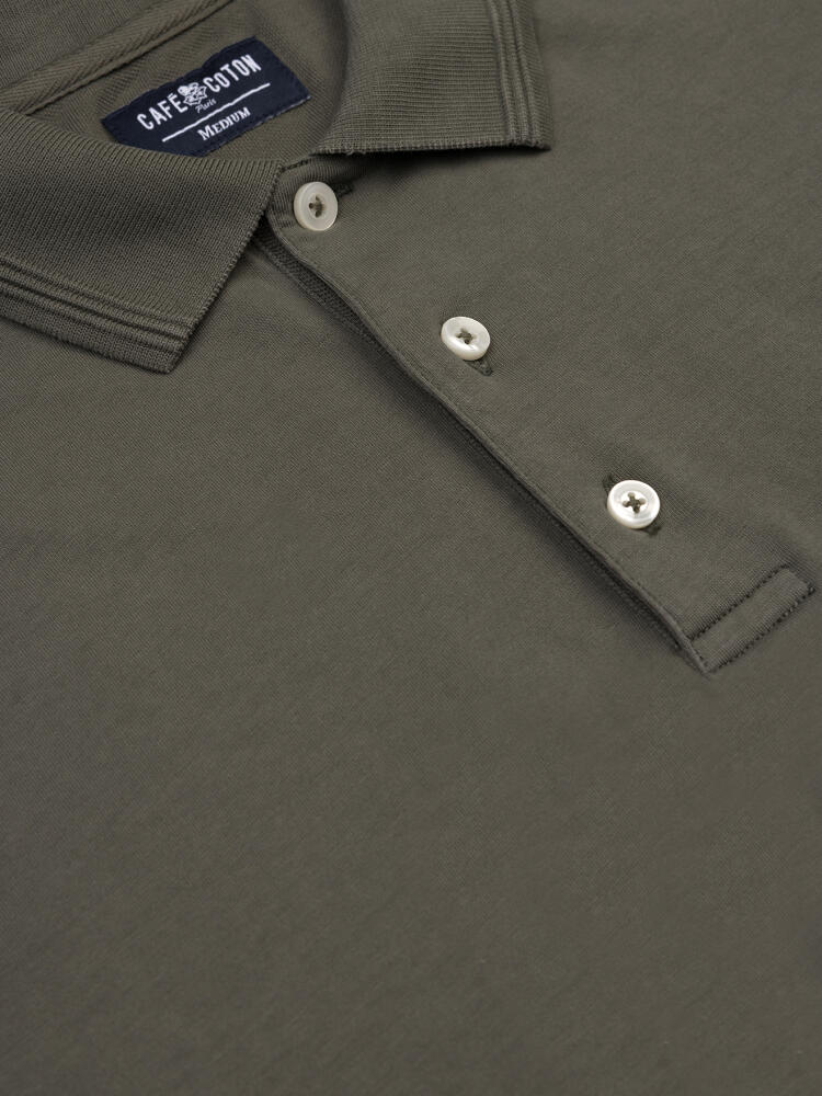 Polo Gareth en jersey kaki