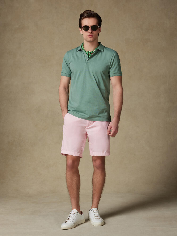 Polo Gareth en jersey céladon