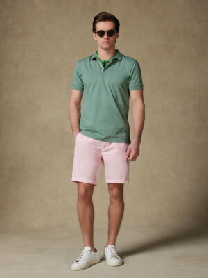 Polo Gareth en jersey céladon