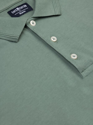 Polo Gareth en jersey céladon