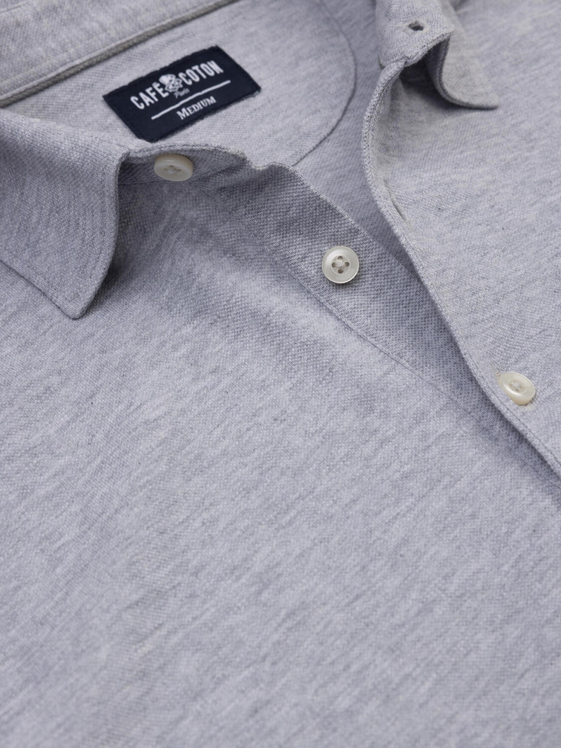 Heritage Poloshirt aus grauem Piqué