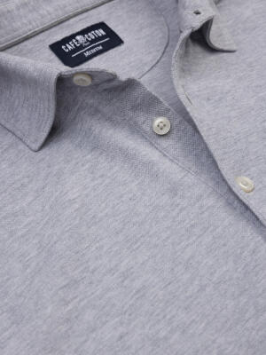 Heritage polo in grey piqué
