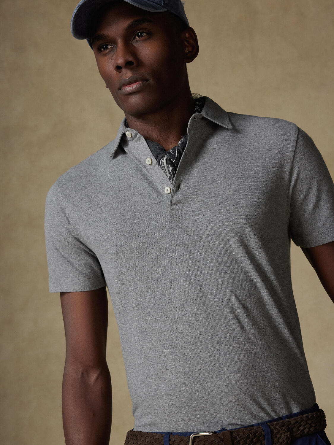Polo Heritage in anthrazitfarbenem Piqué