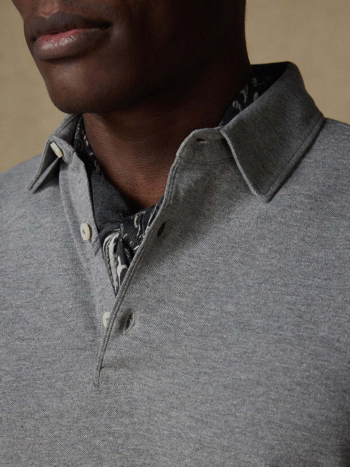 Polo Heritage in anthrazitfarbenem Piqué