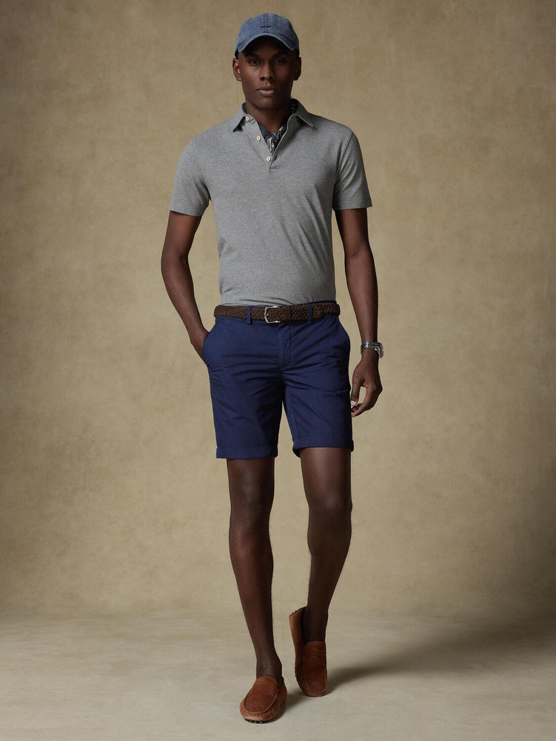 Polo Heritage in anthrazitfarbenem Piqué