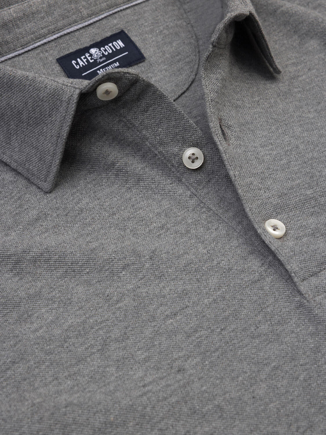 Polo Heritage in anthrazitfarbenem Piqué