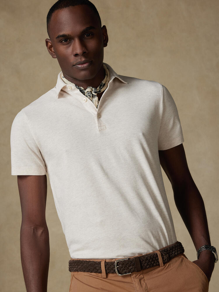 Heritage polo in zand piqué