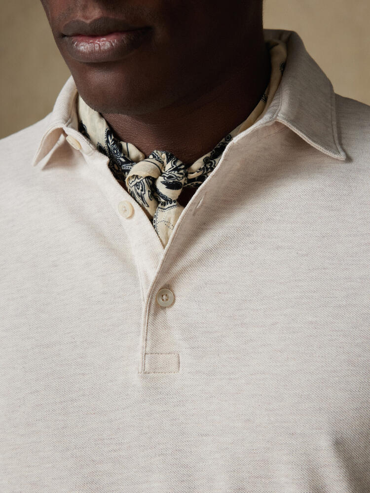 Heritage polo in zand piqué