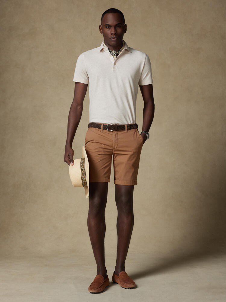 Heritage polo in zand piqué