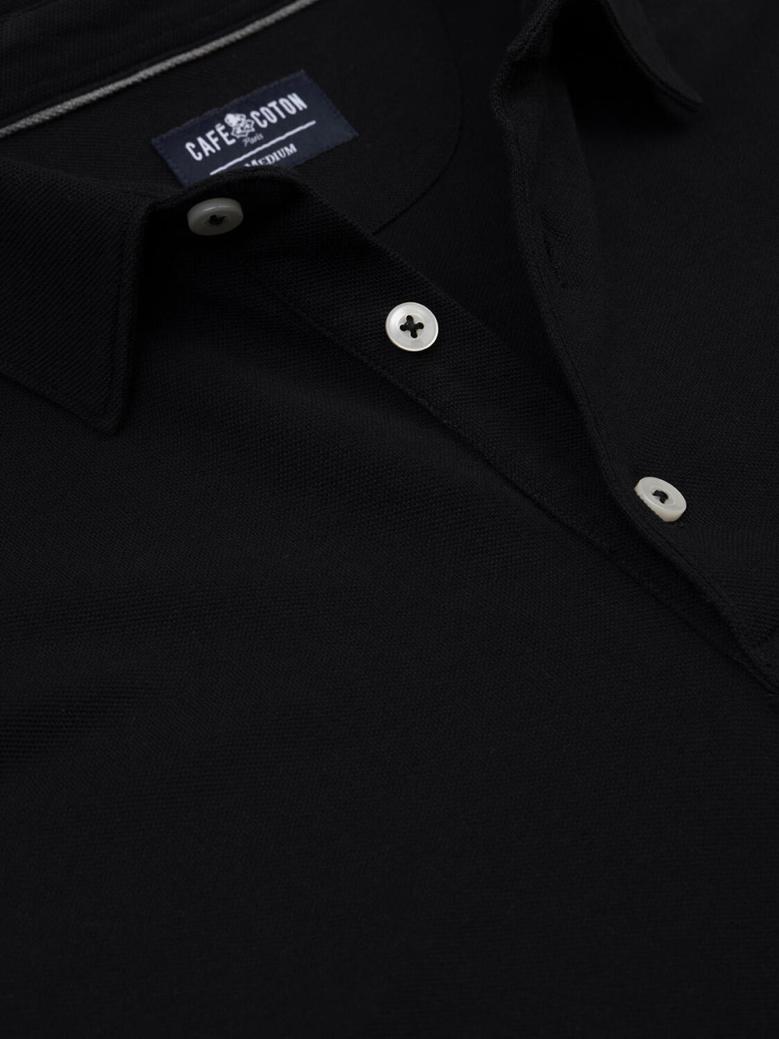 Heritage Poloshirt aus schwarzem Piqué