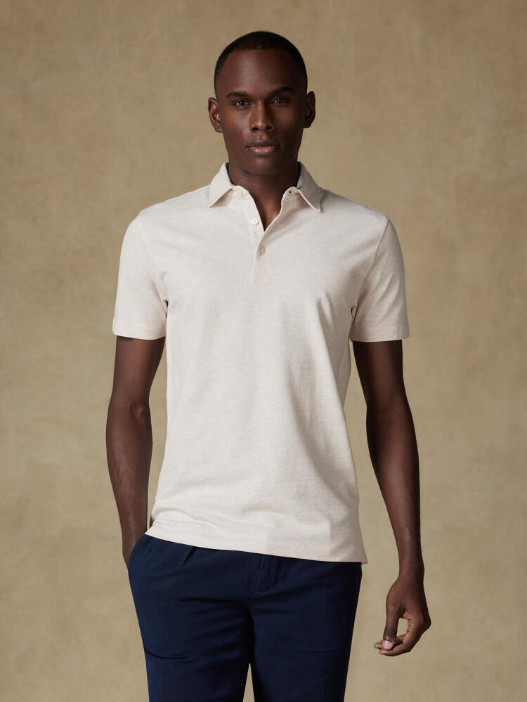 Heritage polo in zand piqué