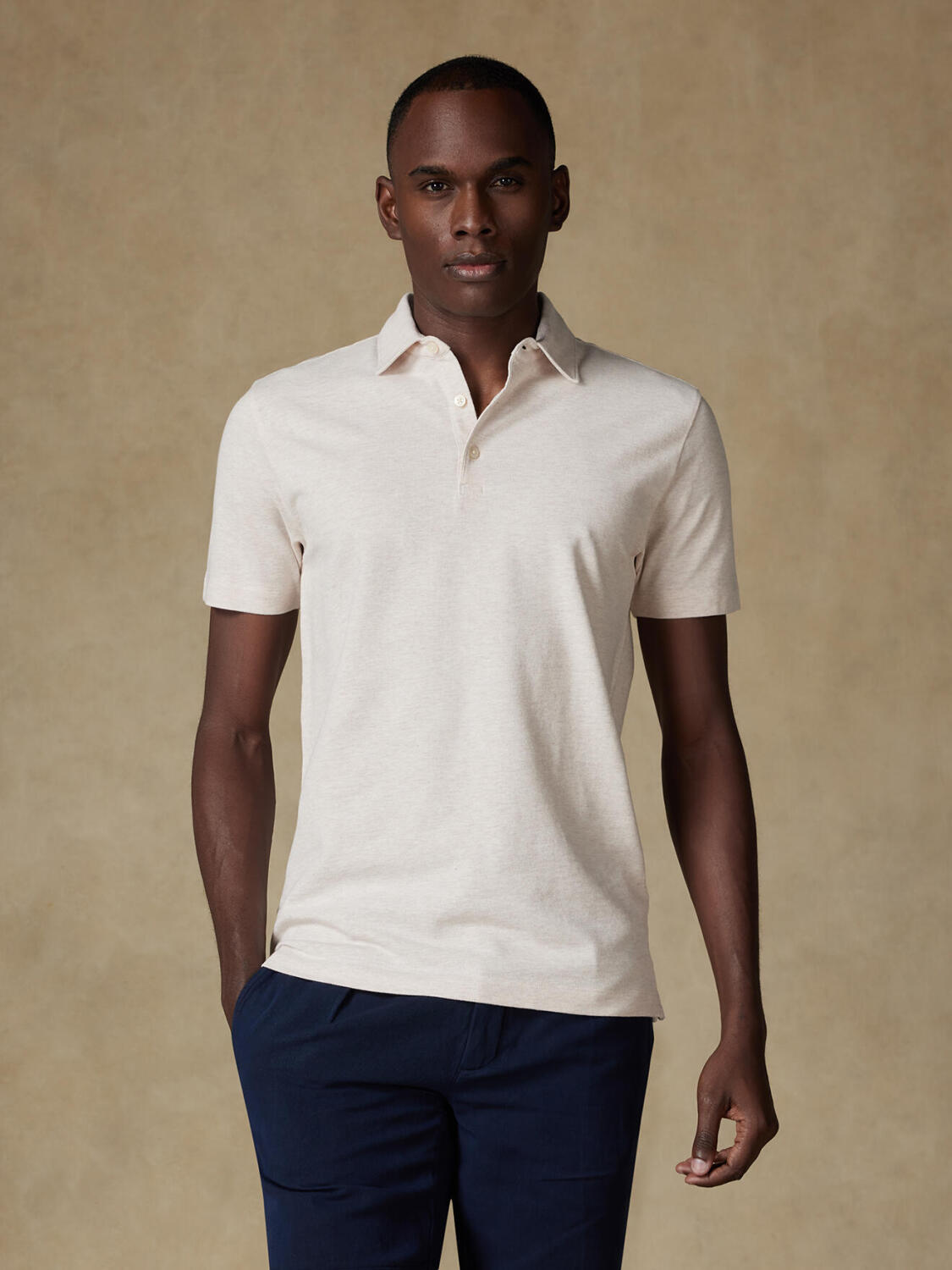 Polo Héritage en piqué sable