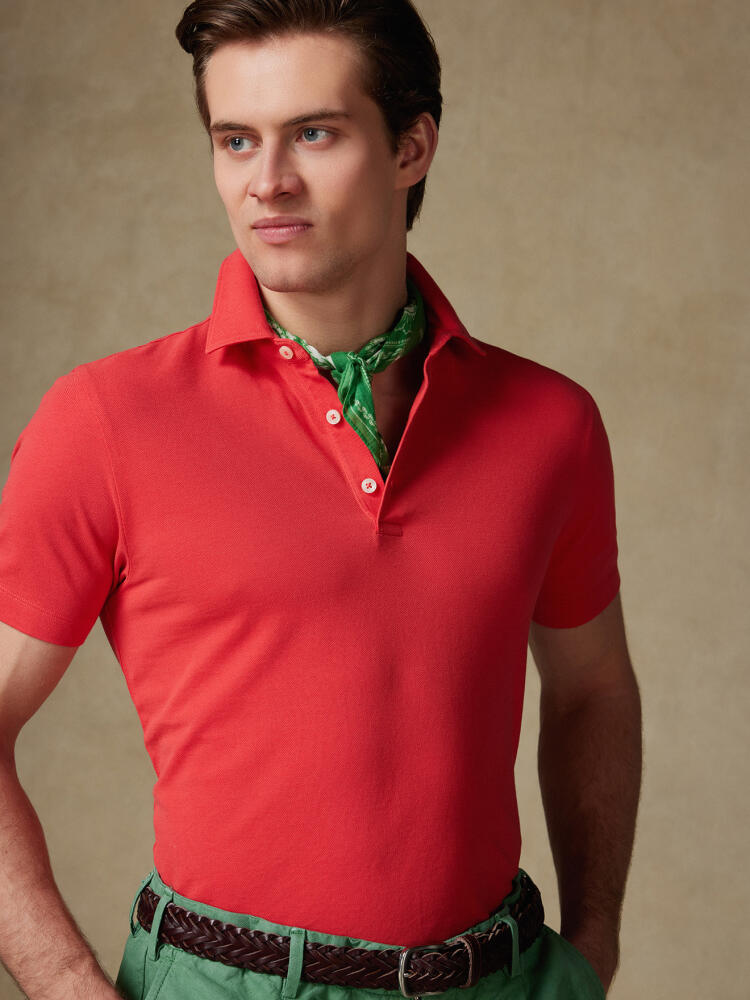 Polo Héritage en piqué grenadine