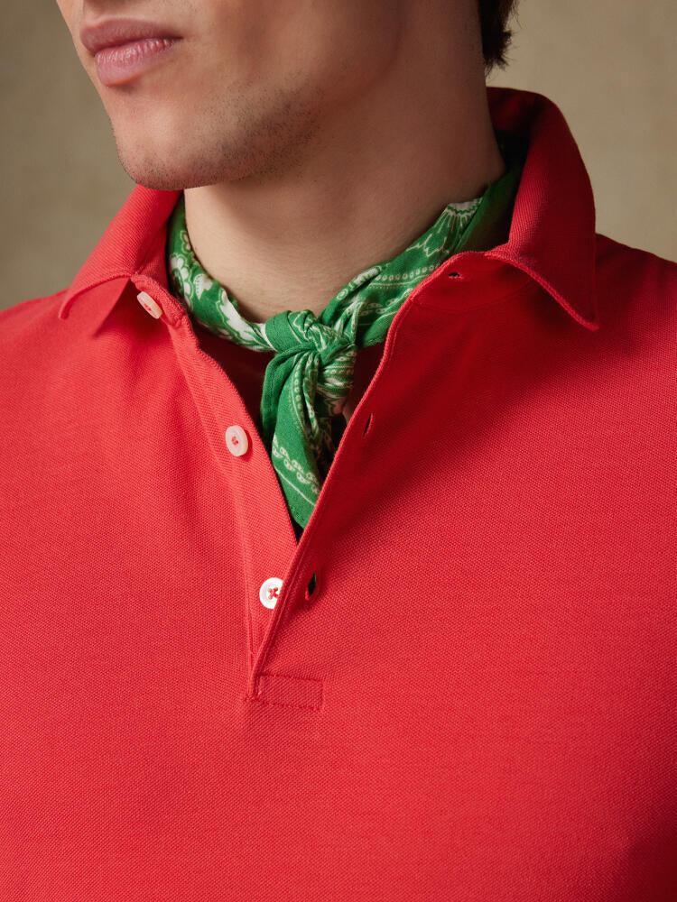 Polo Héritage en piqué grenadine