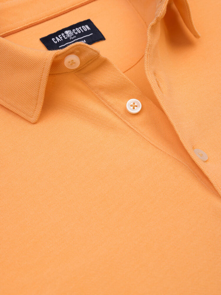 Heritage polo in melon piqué