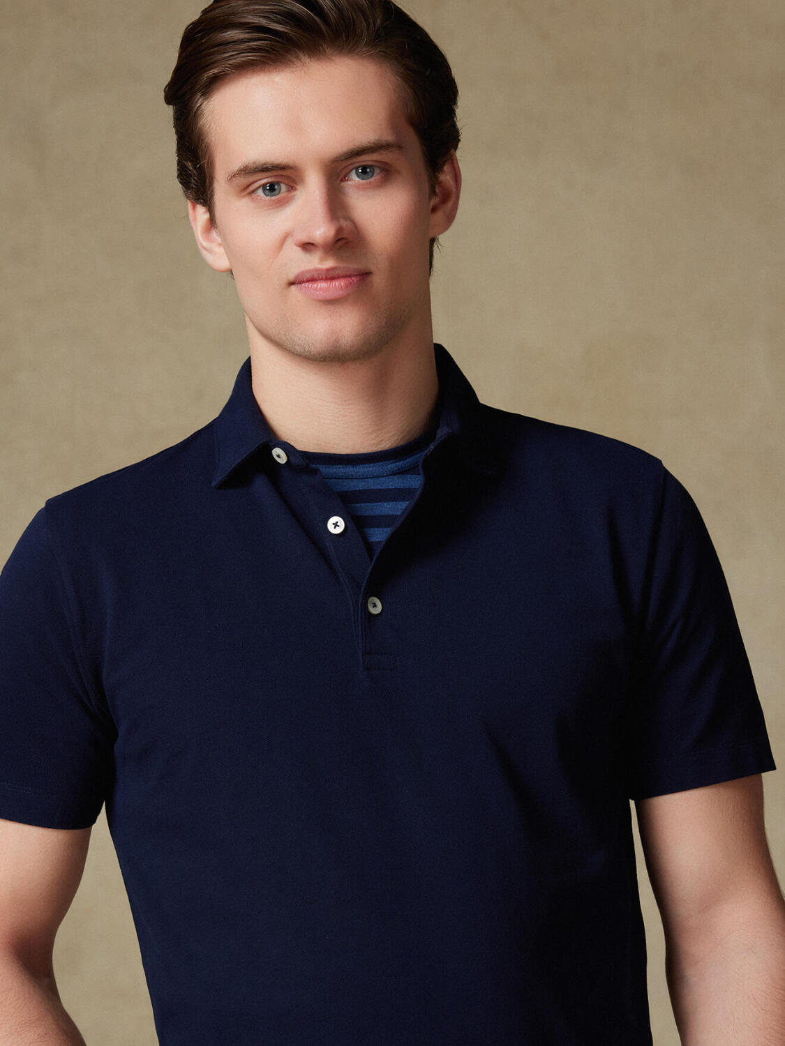 Heritage Poloshirt aus navy piqué