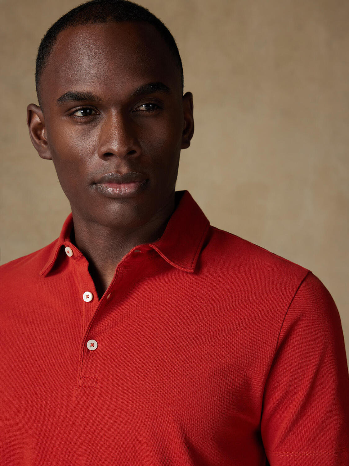 Polo Héritage en piqué rust