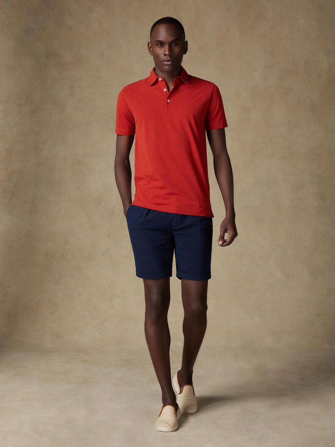 Polo Héritage en piqué rust