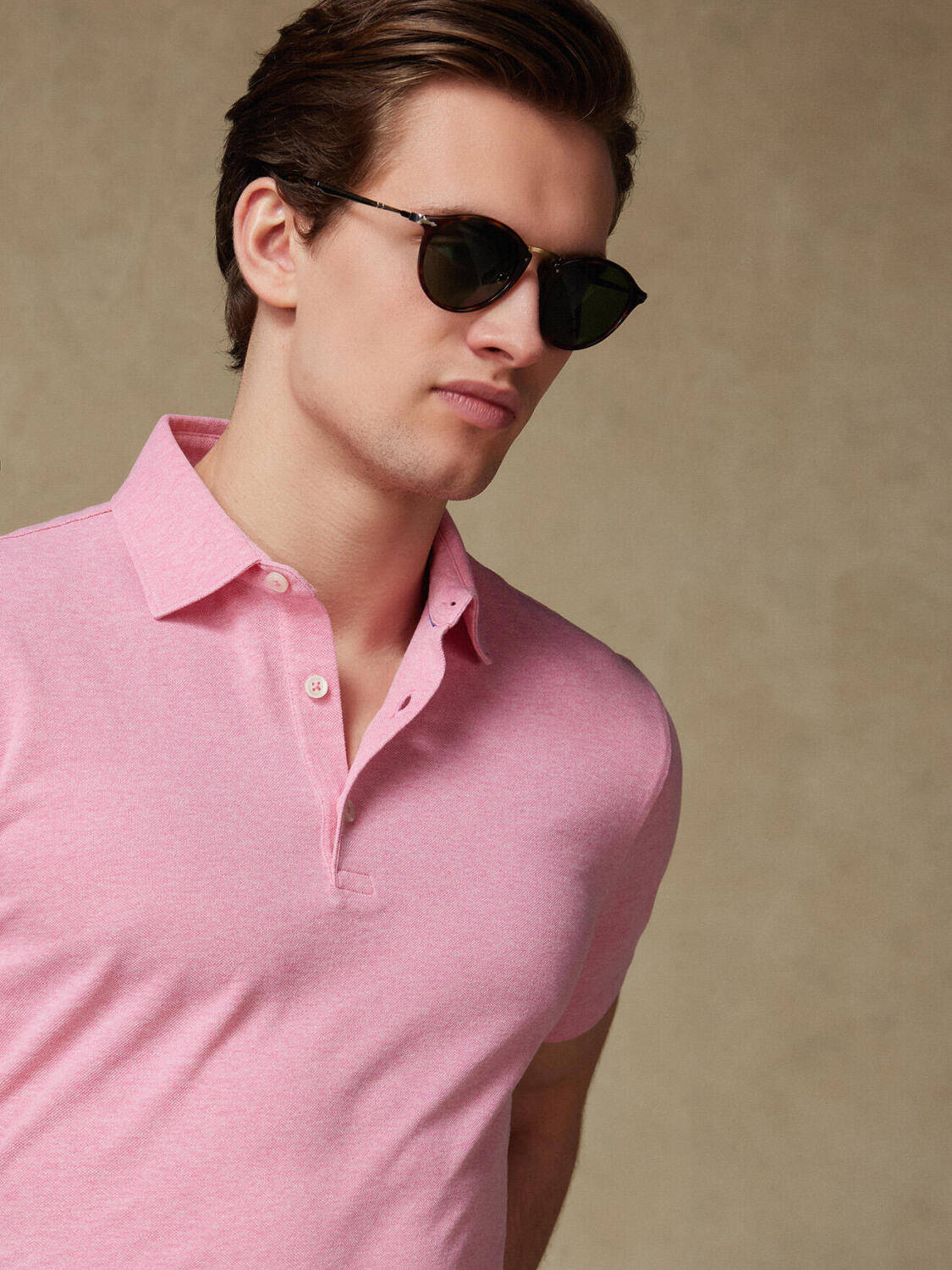 Polo Héritage en piqué bonbon