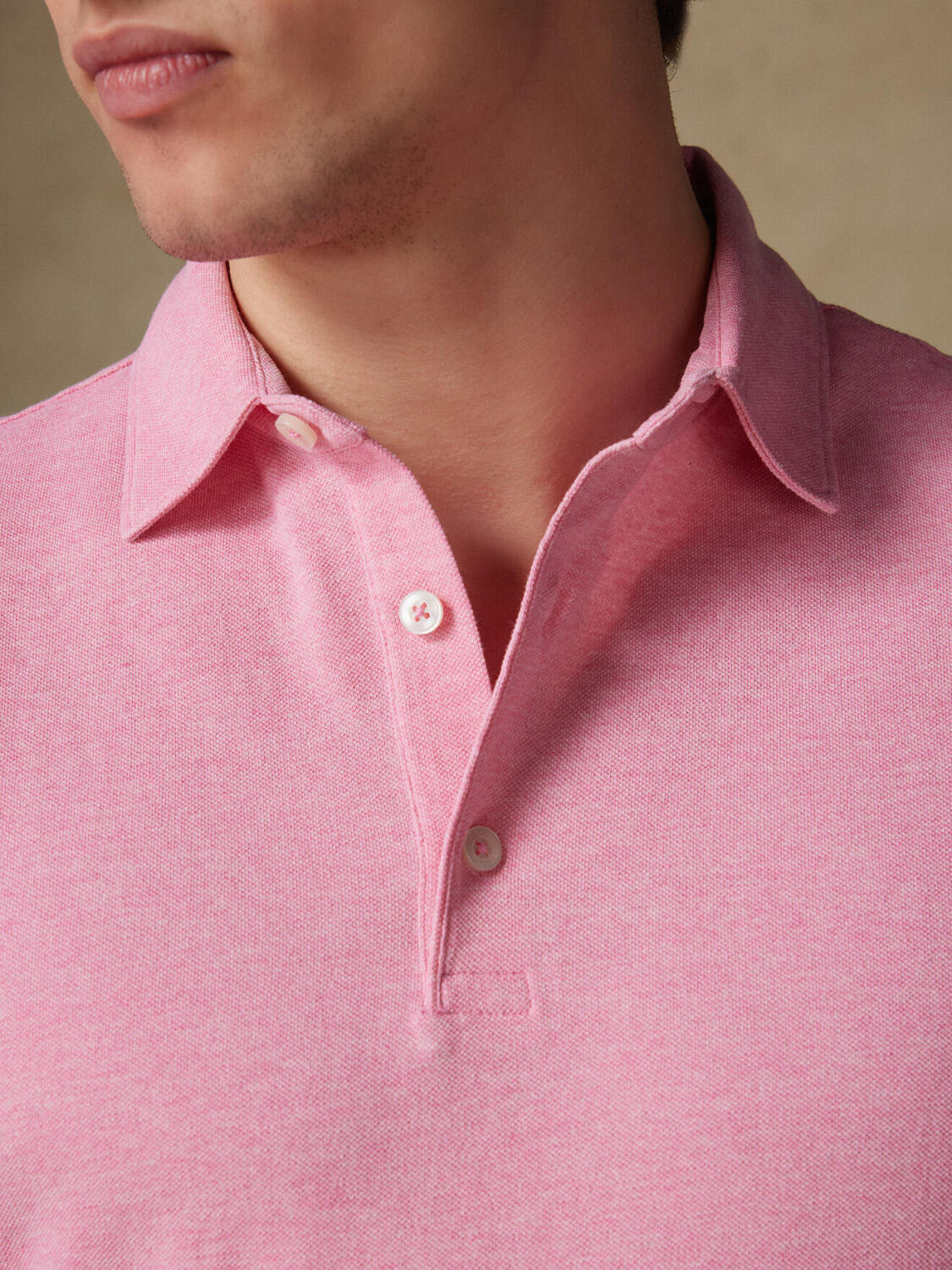 Polo Héritage en piqué bonbon
