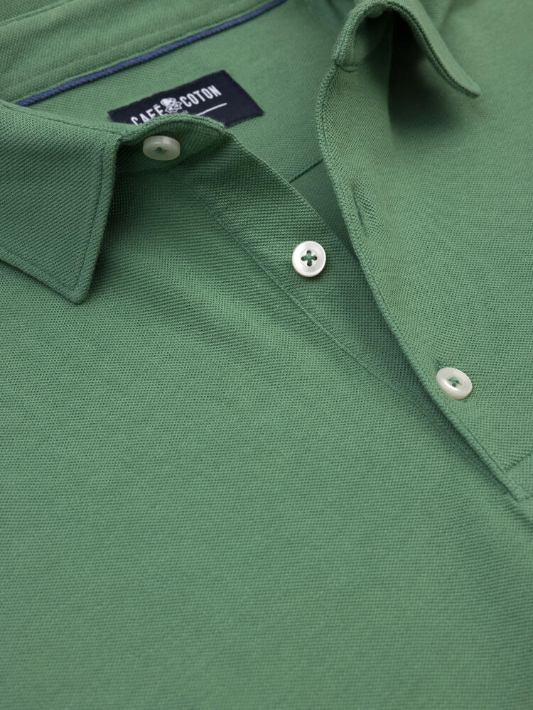 Heritage Polo in leaf piqué