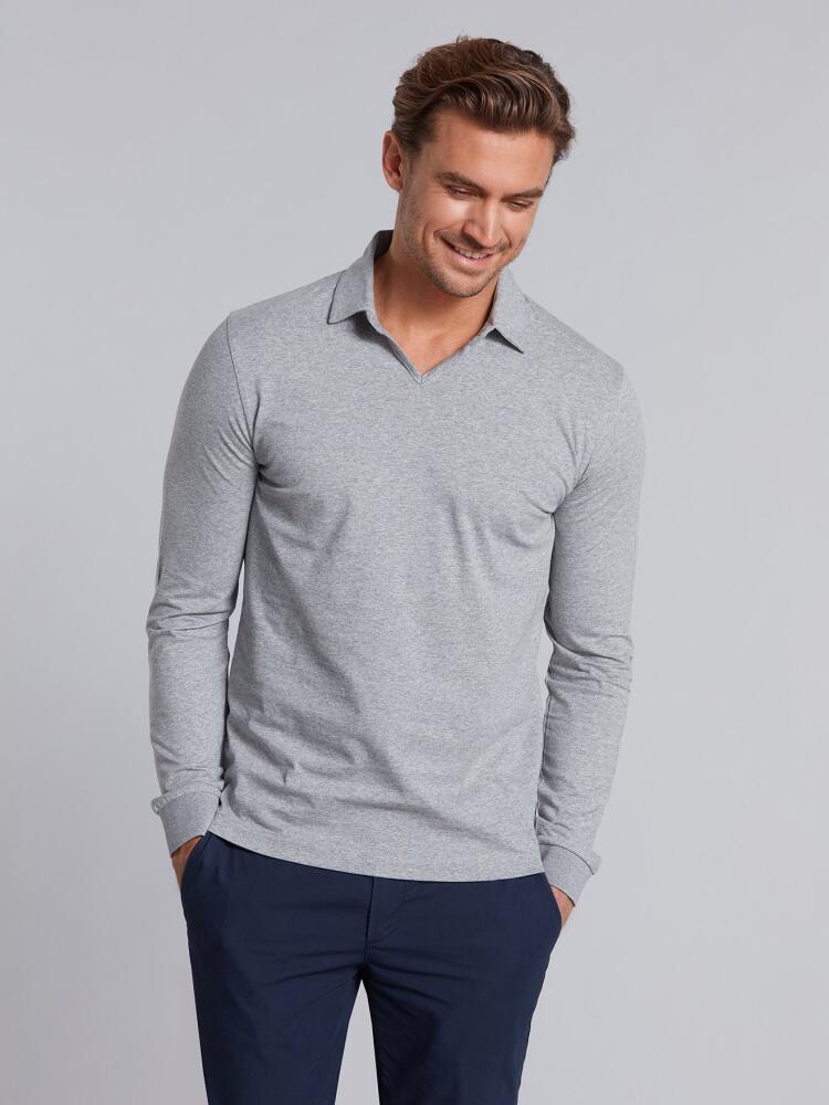Polo Chad en jersey gris