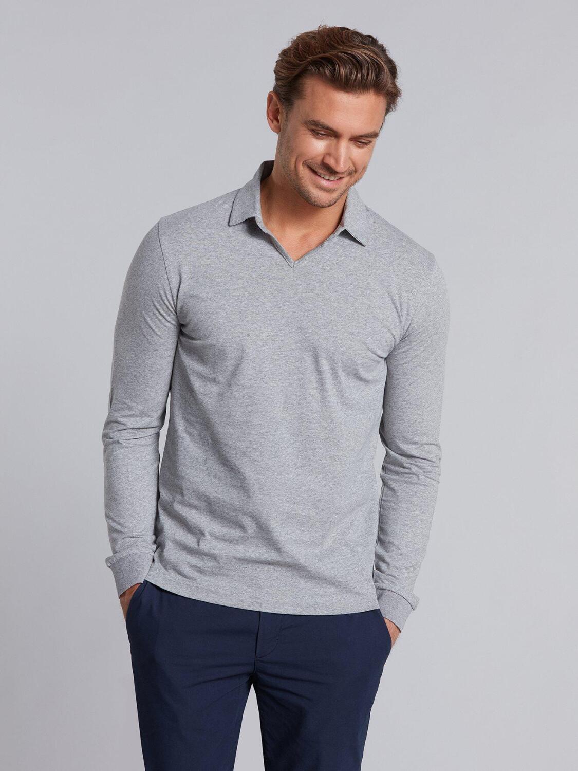 Grey jersey Chad polo