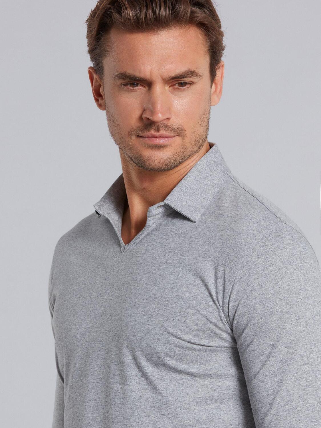 Grey jersey Chad polo