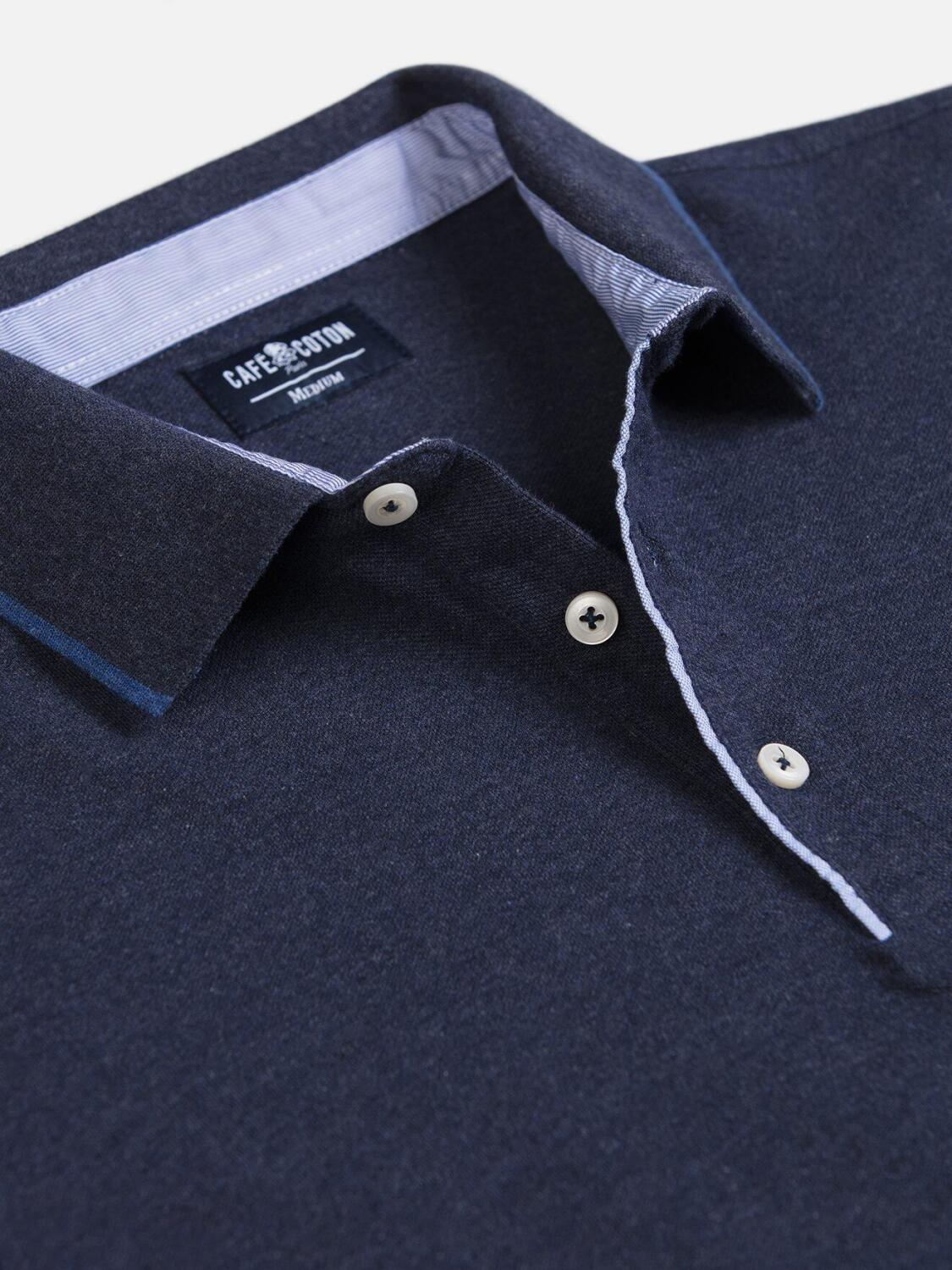 Indigo piqu&eacute; Doug polo
