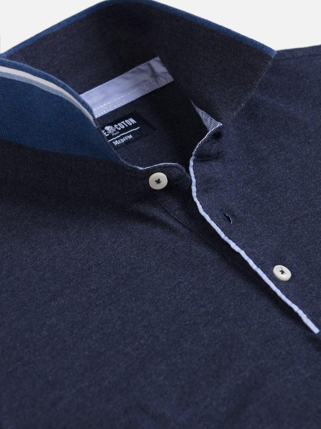 Indigo piqu&eacute; Doug polo