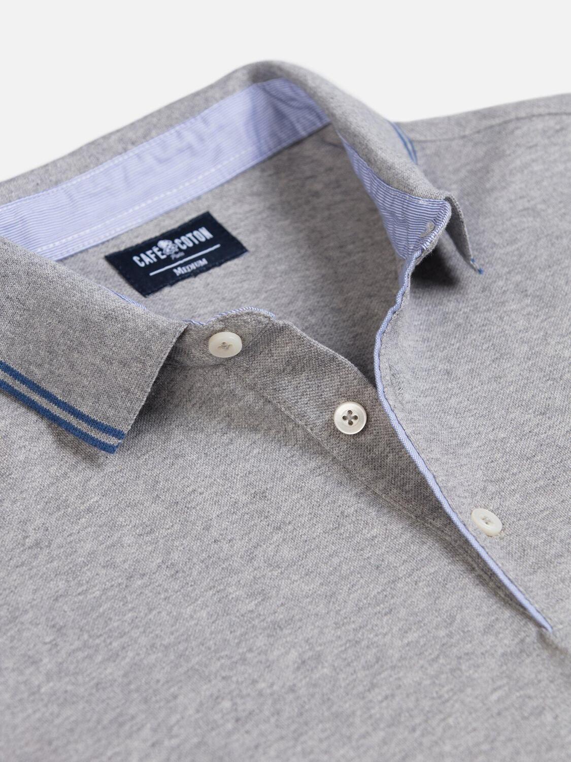 Grey piqu&eacute; Dylan polo
