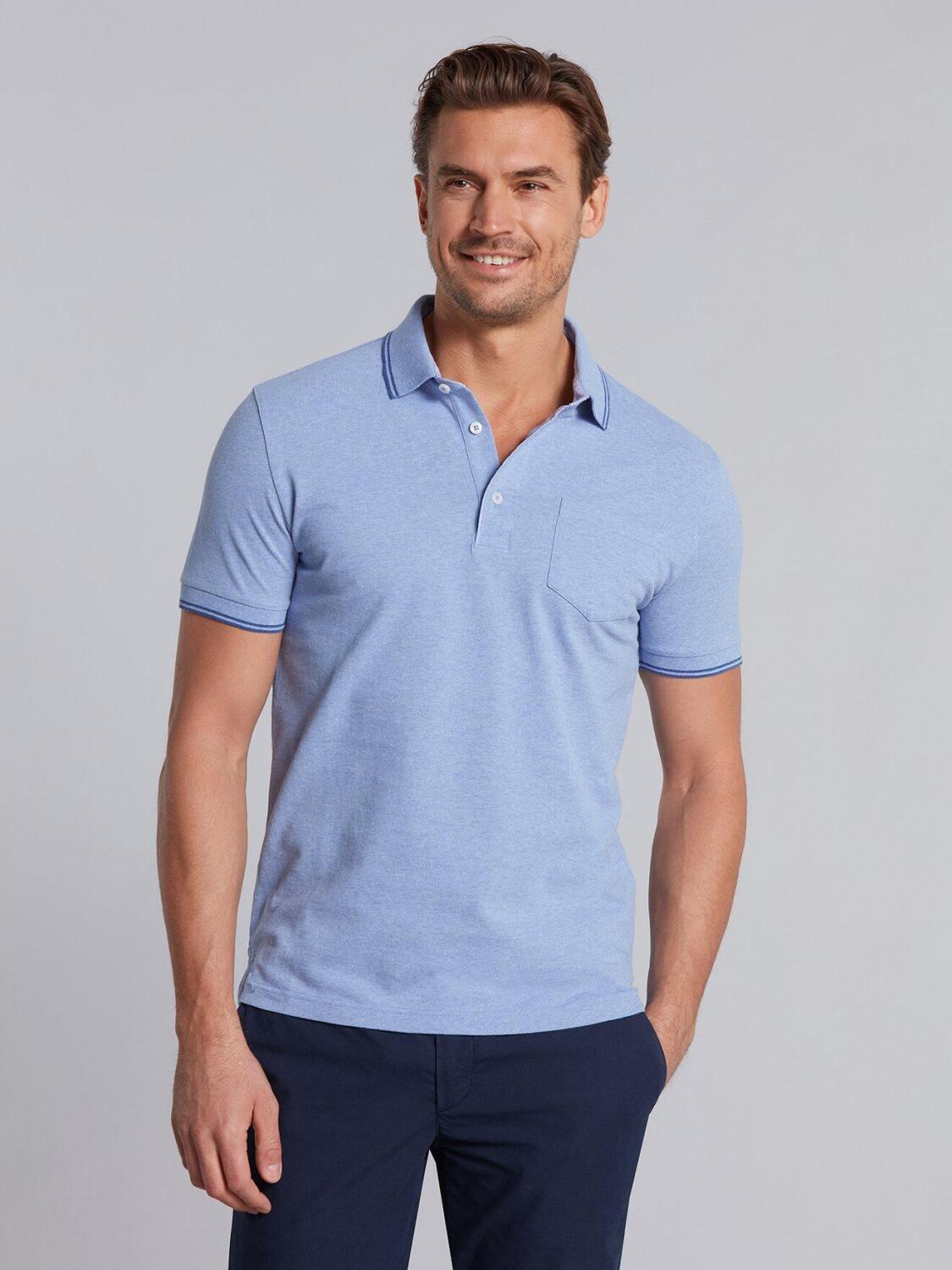 Polo Dylan en piqué ciel