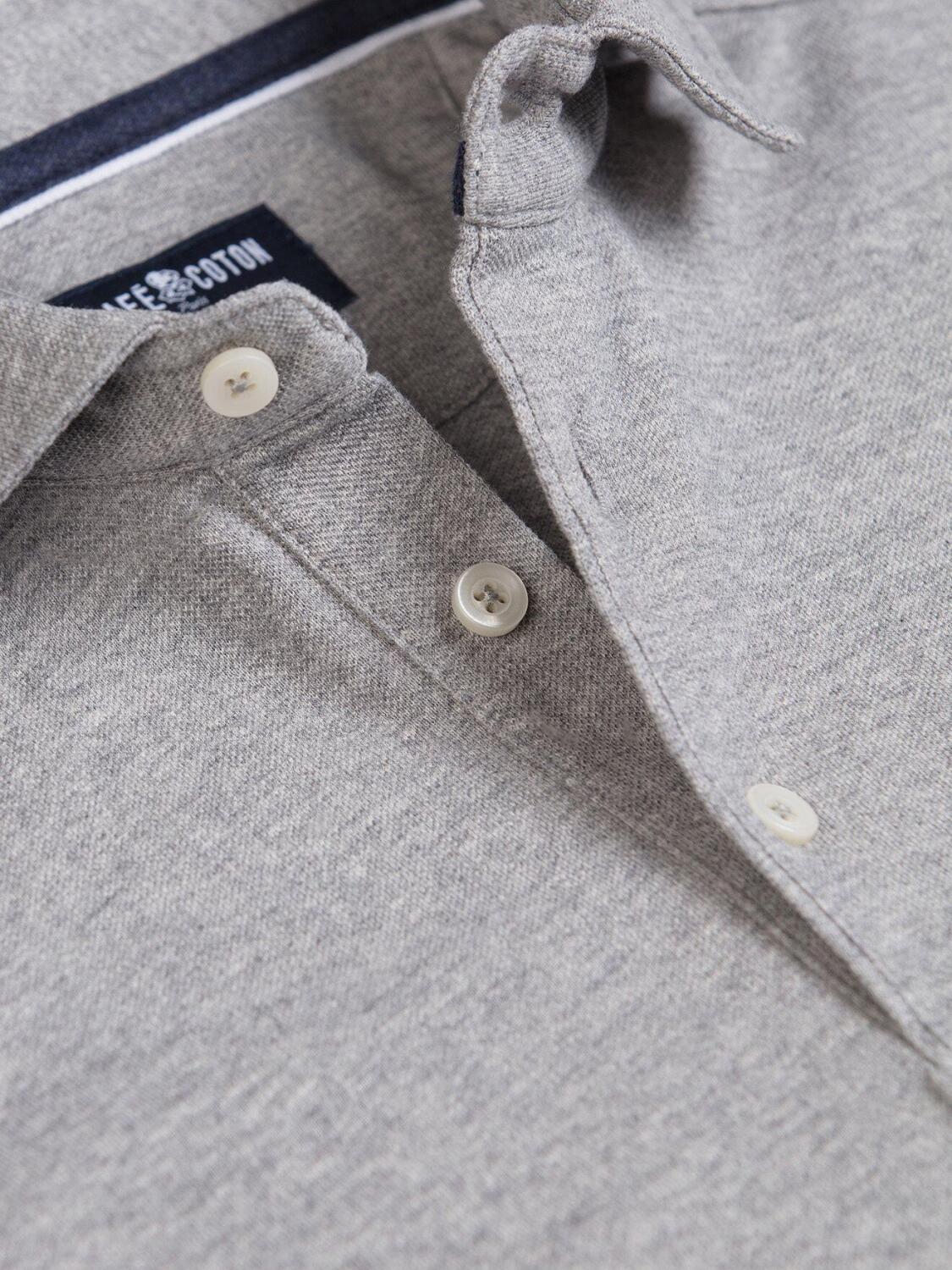 Polo Heritage en piqu&eacute; gris