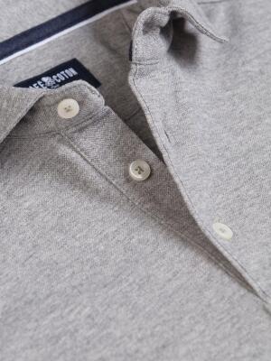 Polo Heritage en piqu&eacute; gris